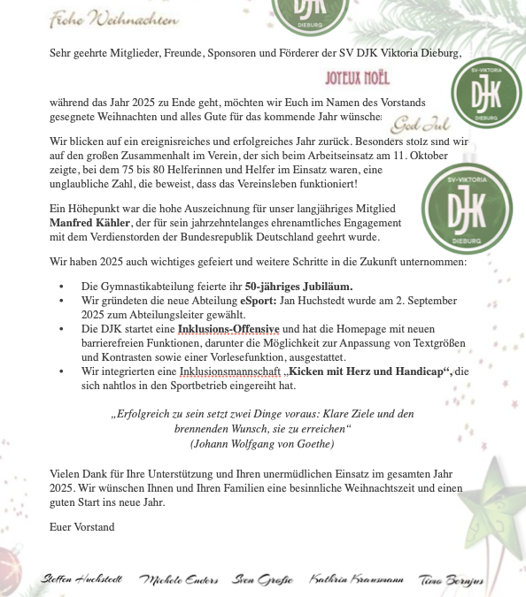 Weihnachtsbrief 2025